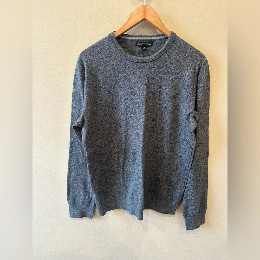 Banana Republic Pima Cotton Cashmere Sweater Crewneck Pullover Luxury Medium
